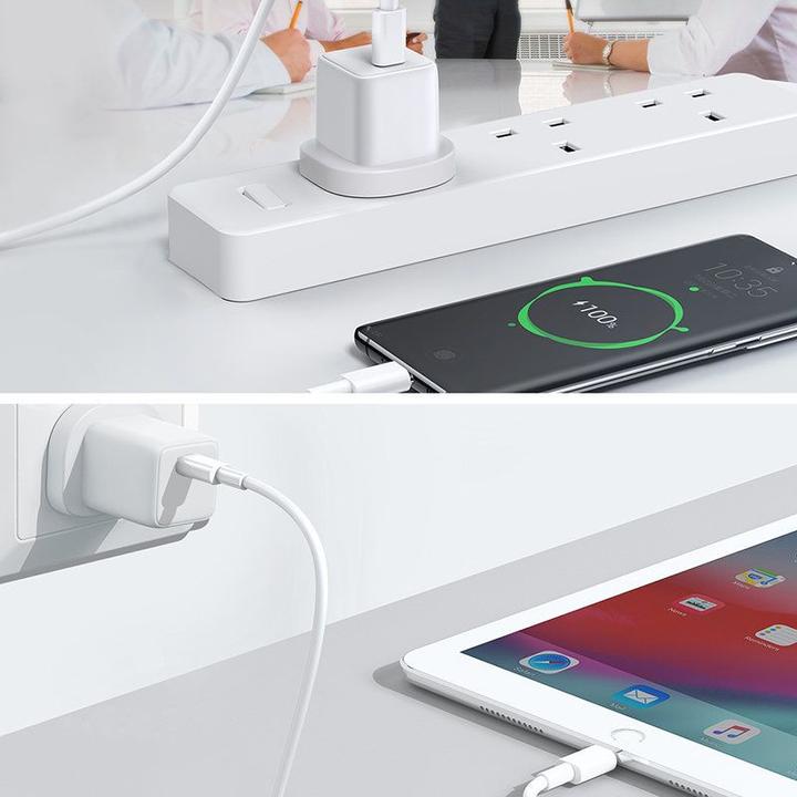 Actual product image Joyroom Fast USB Type C Wall Charger 25W 3A UK Plug (25 W)
