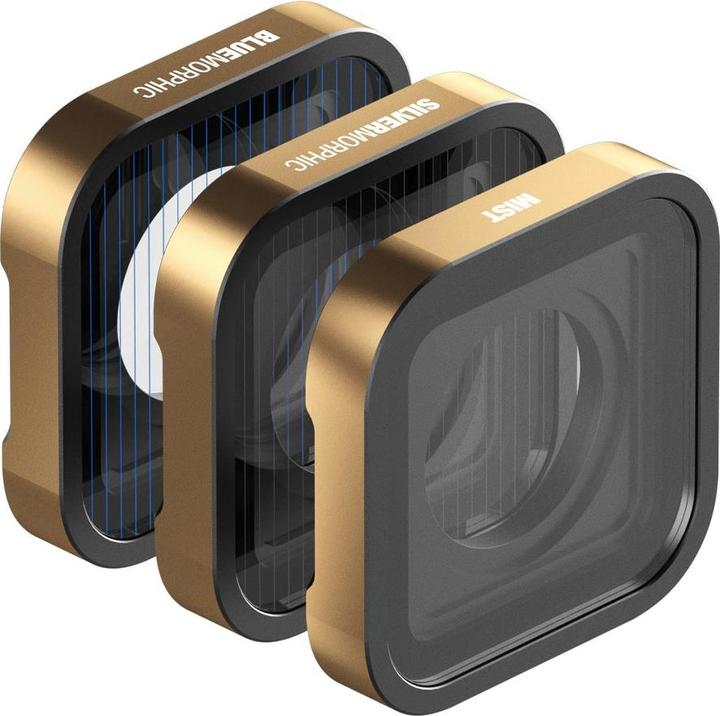 Immagine prodotto PolarPro GoPro Hero 9, 10 e 11 3-Pack Mist(1/4), BlueMorphic e SilverMorphic (32.40 mm, Filtro Effetto, 32.40 mm)