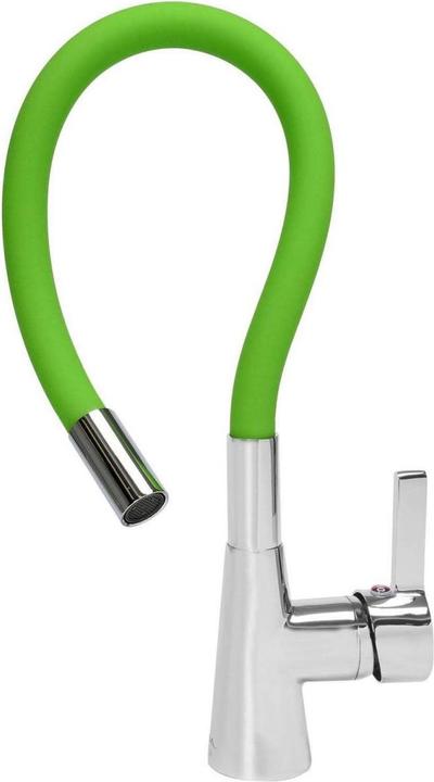 Actual product image Fala Sink Single Lever Kitchen Faucet Flexible in Green Tap
