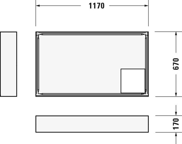 Immagine prodotto Duravit Piatto doccia rettangolare D-CODE con antiscivolo, bianco 1200x700x85mm