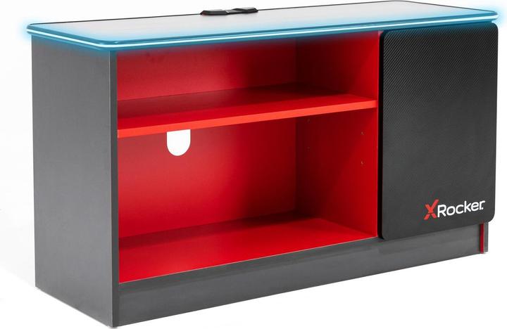 X Rocker Carbon-Tek gaming TV board with LED lighting - grey/red