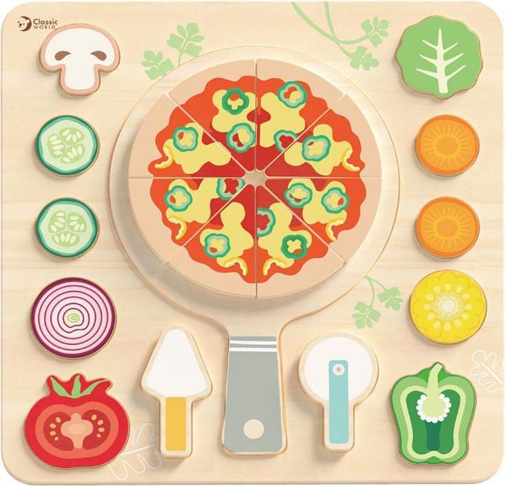 Image du produit Classic World Puzzle en bois moulé Pizza, 22 pièces. (22 pièces)