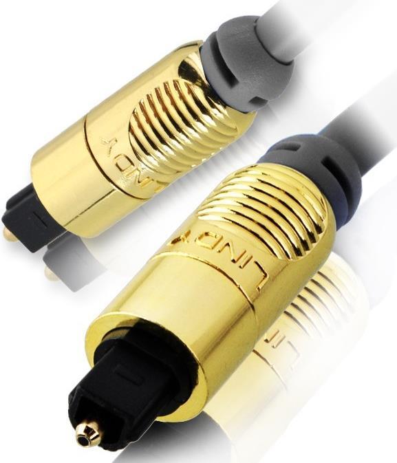 Image du produit Lindy Le câble Toslink en or (10 m, Haut de gamme, Optique)