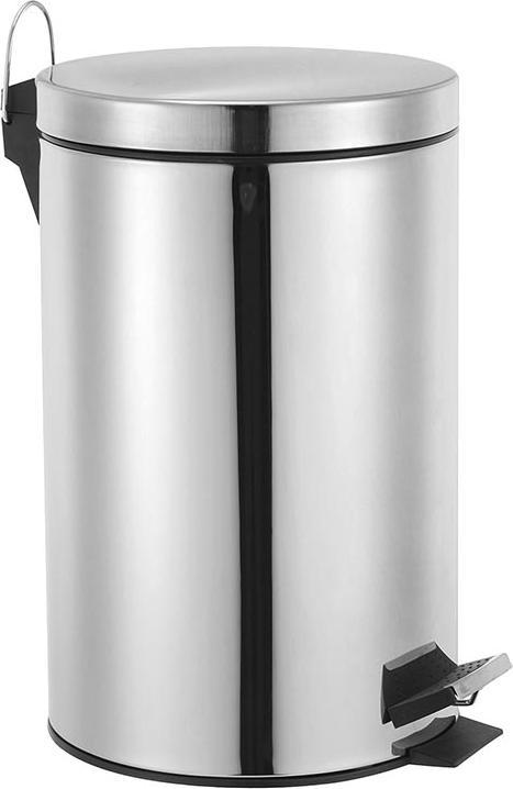Image du produit Perel Pedal bin - 14 l - Stainless steel (14 l)