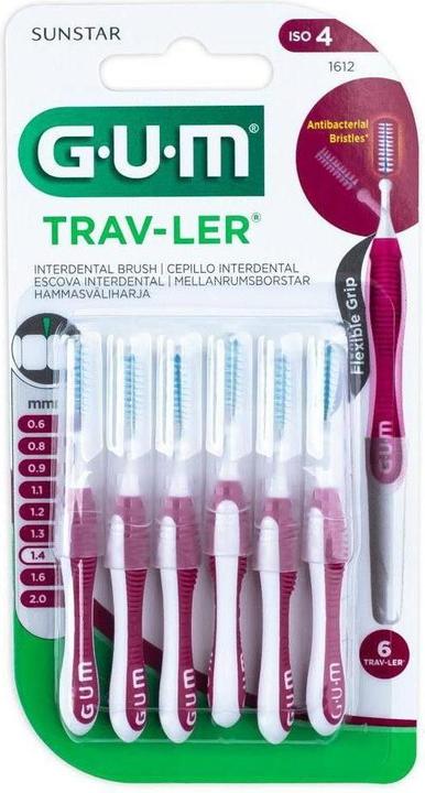 Image du produit GUM SUNSTAR Trav-Ler ISO-Norm 4 1.4mm cylindric pink (6 x)