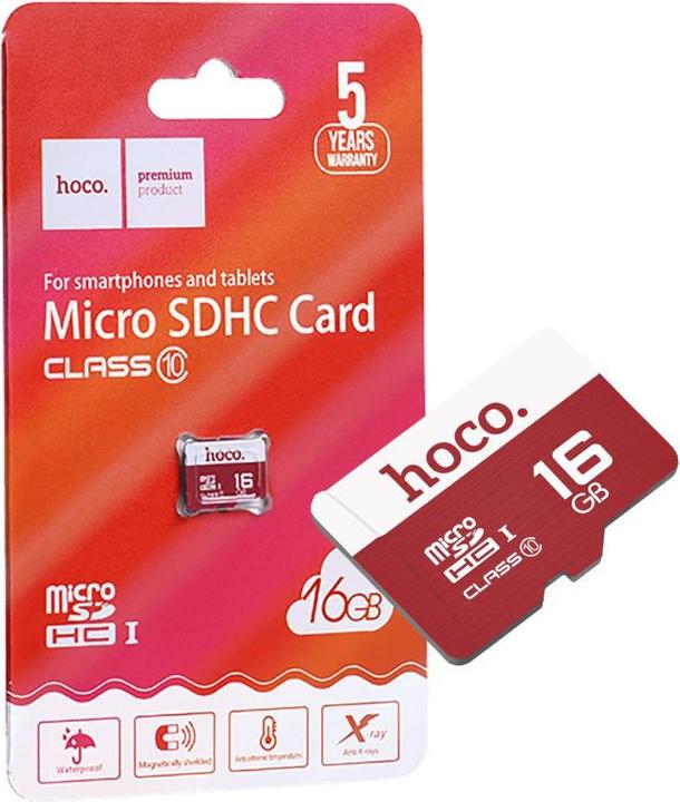 Immagine prodotto Hoco Schede di memoria Scheda di memoria microSD 16GB classe 10 (16 GB, microSDHC, U1)