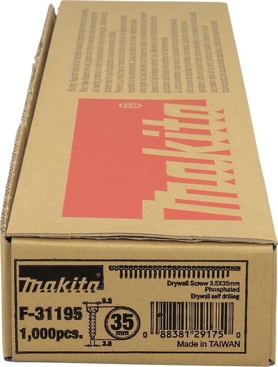 Image du produit Makita Visseuse pour montage rapide TEKS 3,5x35mm (1000 Vis par pièce)