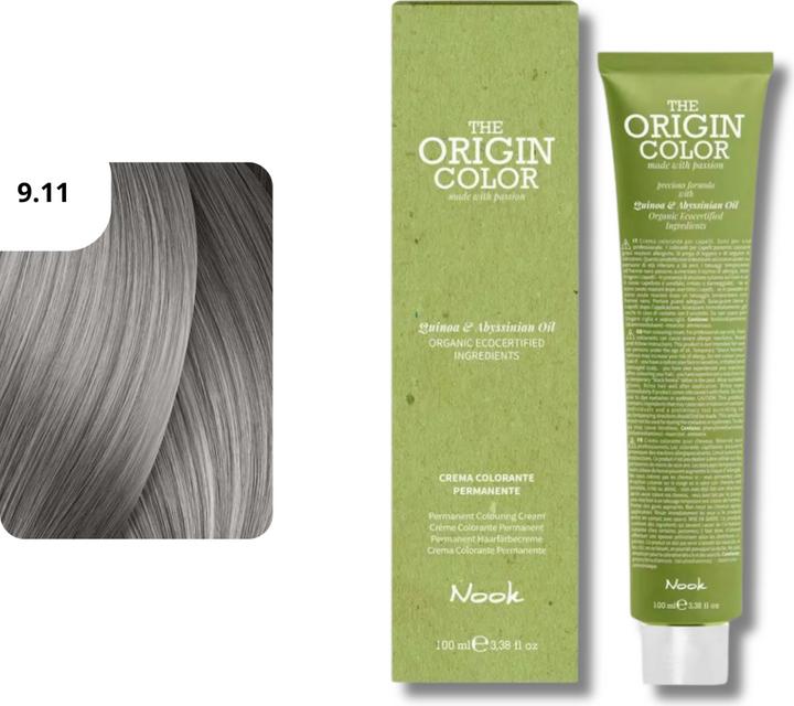 Nook Origin Color Haarfarbe (9.11 Sehr Helles Blond Intensive Asche)