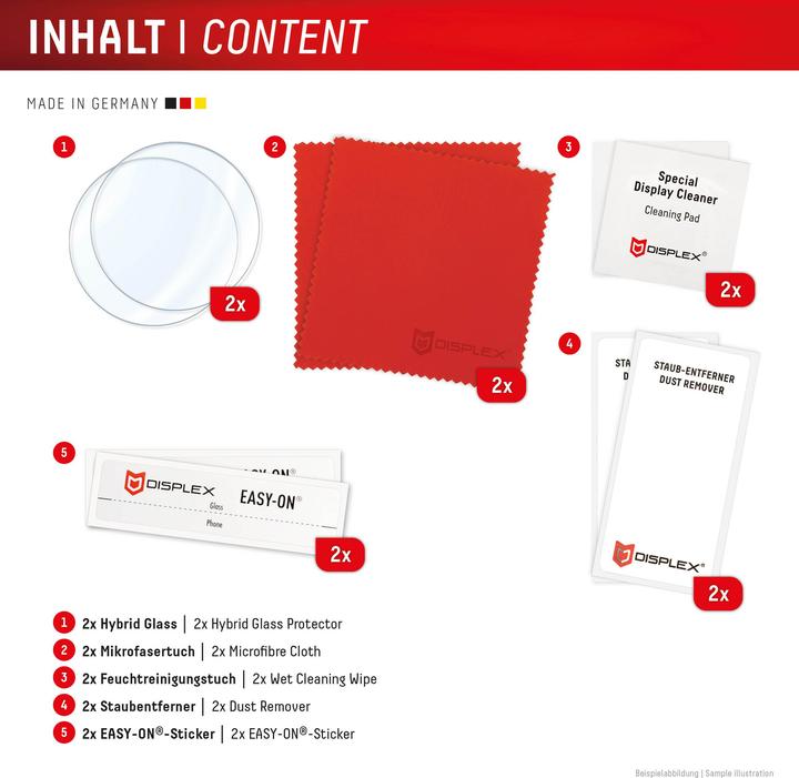 Produktbild Displex Schutzfolie, Panzerfolie, Doppelpack