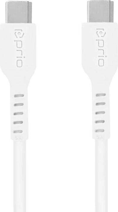 Immagine prodotto prio Cavo di ricarica e sincronizzazione ad alta velocità da USB C a USB C 5A 0,25 m bianco (0.25 m, USB 2.0)