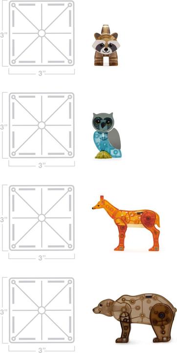 Immagine prodotto Magna-Tiles Set di animali della foresta (25 pezzi)