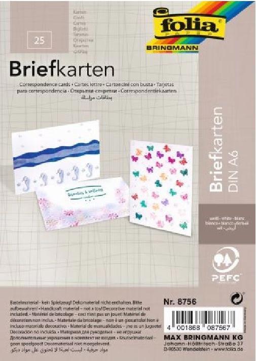 Folia Biglietto da lettera DIN A6 bianco (25 pz.)