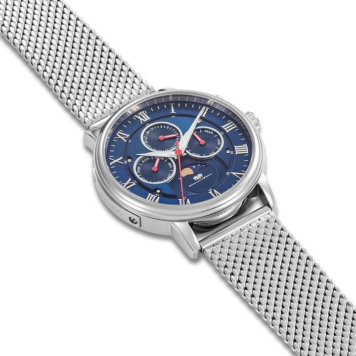 Actual product image Multifunctions Moontime II Stainless Steel Silver - 34104 (Analogue wristwatch, 40 mm)