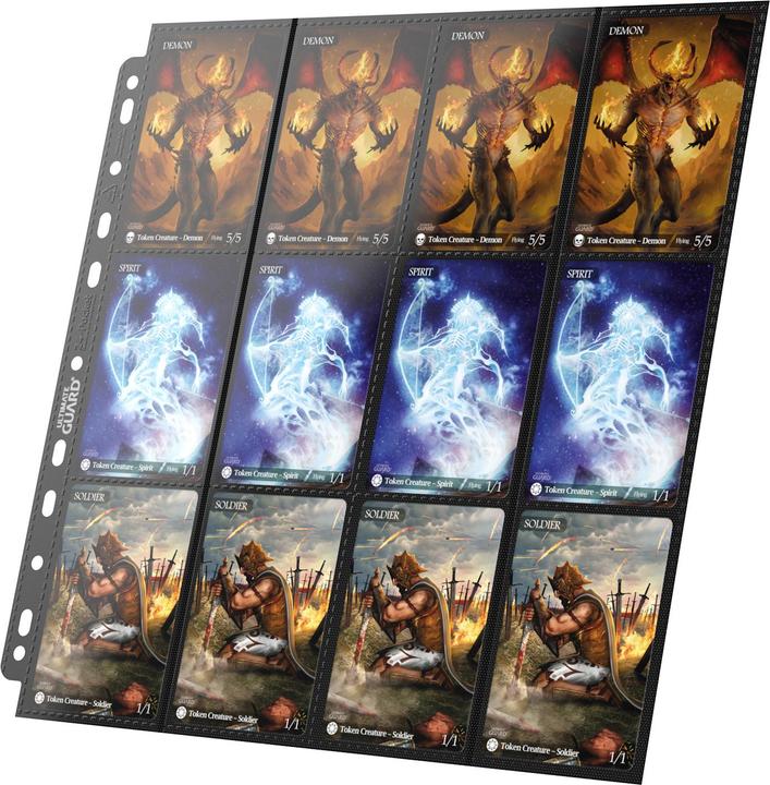 Actual product image Ultimate Guard File inserts 24-Pocket QuadRow Pages Black 10 pcs