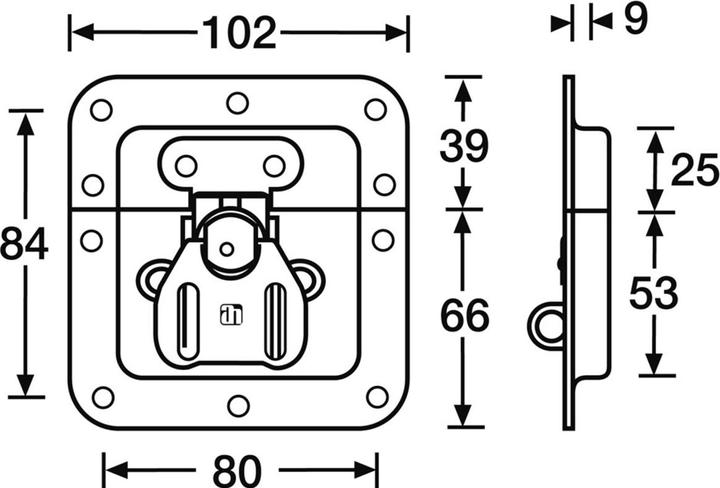 Actual product image Werkstarck Closures BUTTERFLY KLEIN (Crate locks, 1 pcs.)