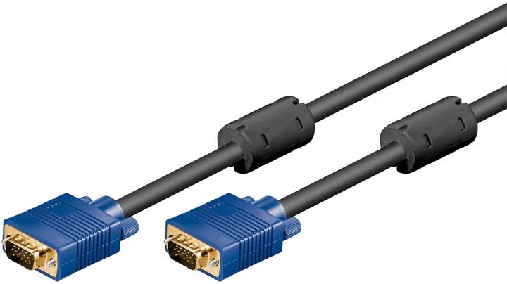 Productafbeelding Goobay Full HD SVGA Monitor Kabel, Blauw-Zwart, 1,8 m (1.80 m, VGA)