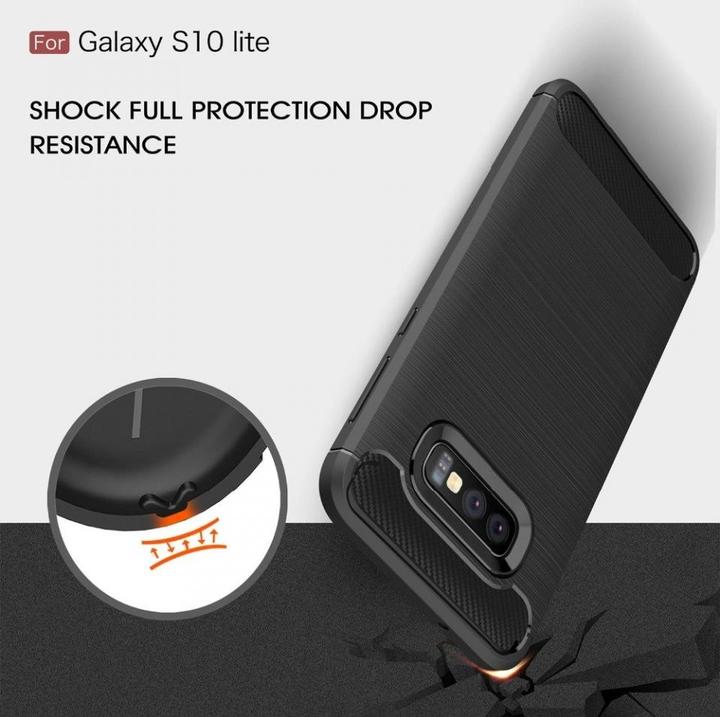 Produktbild Screenguard Samsung Galaxy S10e Hülle Carbon Brushed Soft TPU (Samsung Galaxy S10e)