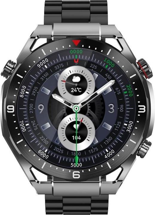 Produktbild Maxcom SMARTWATCH ECOWATCH EW01 BLACK 1,52 HD/360X360/400mAh/7-20 DIAS/BT CALLS/BLE 5.2 EW01BK (51 mm)
