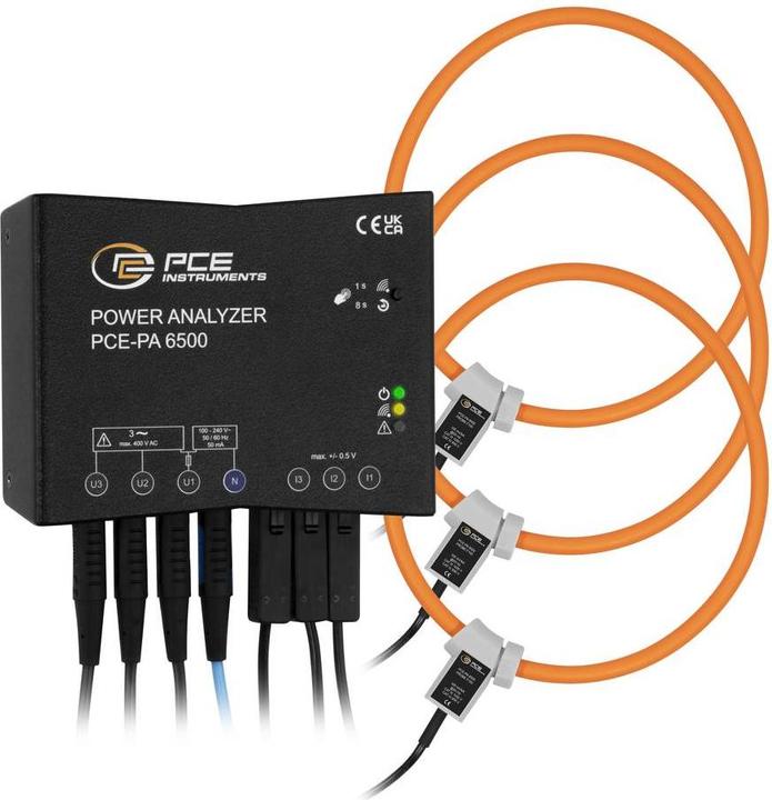 Actual product image PCE Instruments Netz-Analysegerät 3phasig, 1phasig mit Loggerfunktion, inkl. S (Analyzer)
