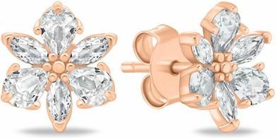 Image du produit Brilio Silver - Boucles d'oreilles plaquées or étincelantes Flowers EA1064Y