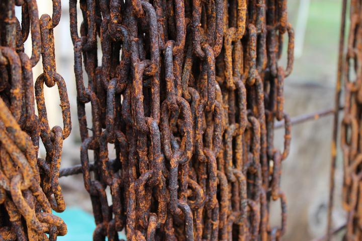 Actual product image Vitaliano Steel chain, rusted 5mm, sold by the metre, 30 metres (30 m)