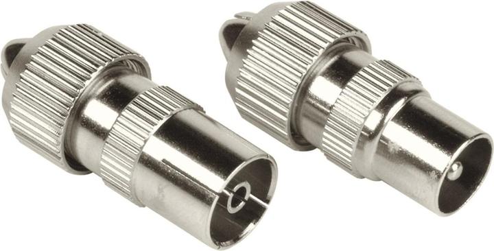 Image du produit Hama Kit coaxial, métal, mâle/femelle, à visser (Câble d'antenne)