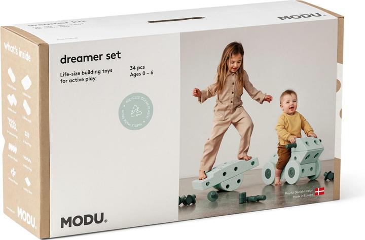 Modu Dreamer Set - Set di costruzioni XXL Giocattolo di equilibrio, scivolo, altalena