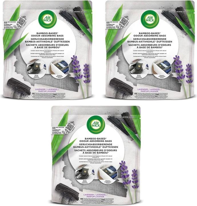 Produktbild Air Wick Duftkissen Bambus-Aktivkohle Lavendel 3 Stück