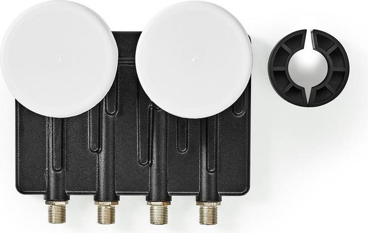 Immagine prodotto Nedis LNB Quad Monoblock 6.0° Connettore di uscita: Connettore F 4X Gamma della figura di rumore: 0,85 dB (Quad LNB)