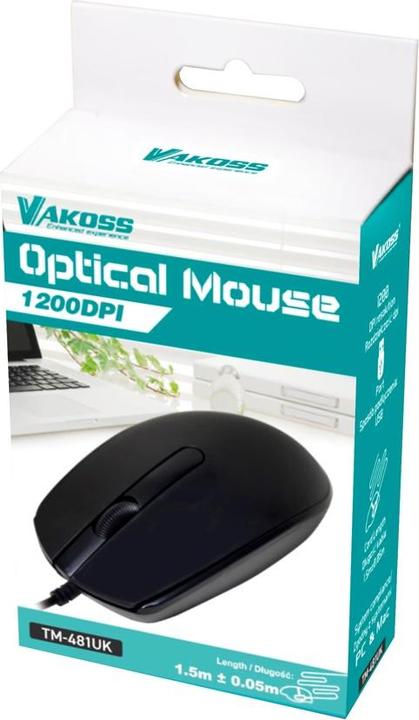 Image du produit Vakoss TM-481UK Souris USB Type-A Optique 1200 DPI (Filaire)