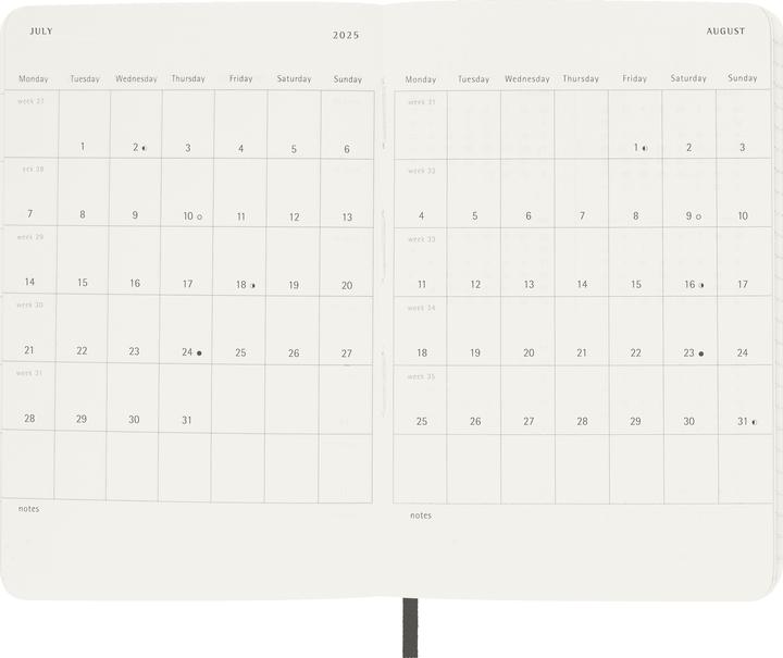 Produktbild Moleskine Notizkalender (Pocket, A6, Englisch)