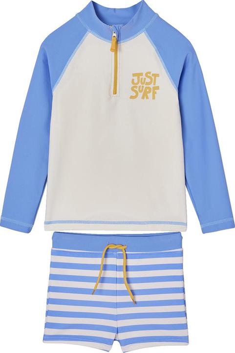 Image du produit Vertbaudet Jungen Strand-Set: UV-Badeshirt & Shorts (140)