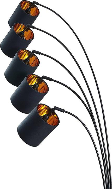 Image du produit Lindby Abiram Lampadaire, noir/or (E14)