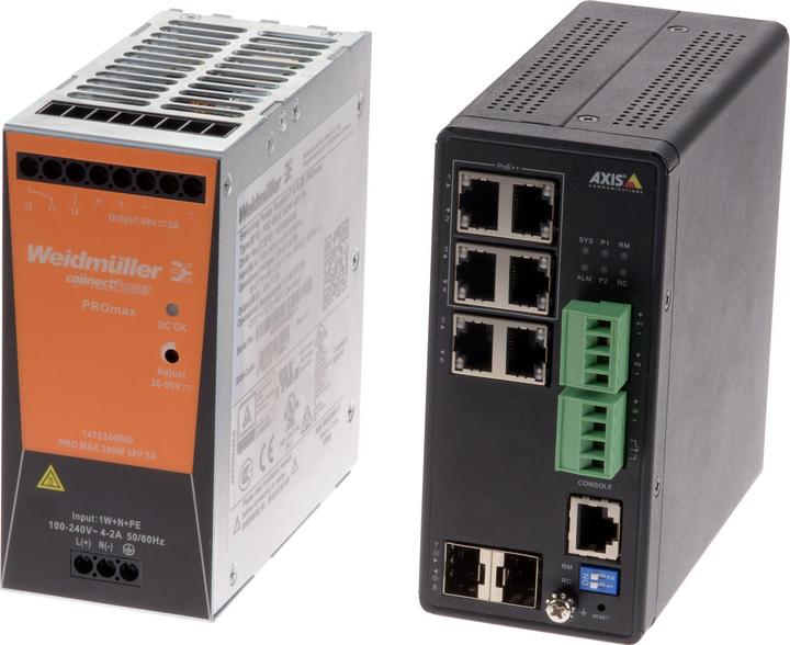 Actual product image Axis T8504-R 4 Port PoE++ Rugged Switch (4 Ports)