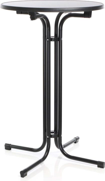 Immagine prodotto Wiltec Tavolo bistrot pieghevole Toboli nero Ø 80 cm tavolo alto tavolo bar tavolo festa rotondo