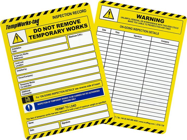 ScaffTag TempWorks-tag insert labels