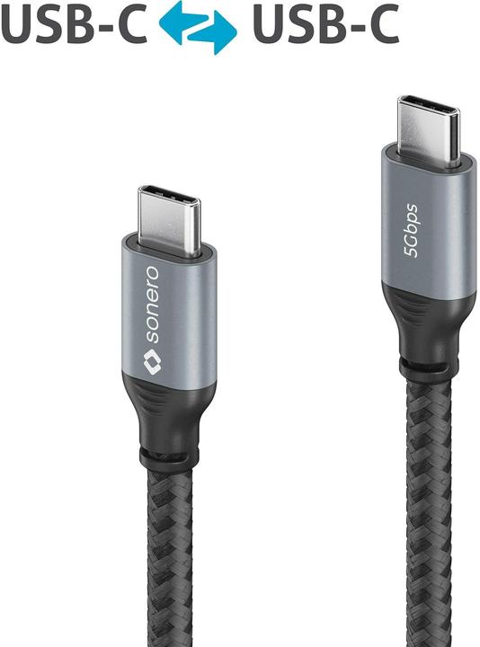 Produktbild Sonero USB-Kabel USB C - USB C 1 m (1 m, USB 3.2 Gen 1)