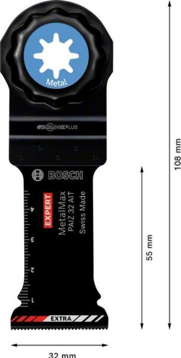 Produktbild Bosch Professional Zubehör EXPERT MetalMax PAIZ 32 AIT Blatt für Multifunktionswerkzeuge, 50 x 32 mm