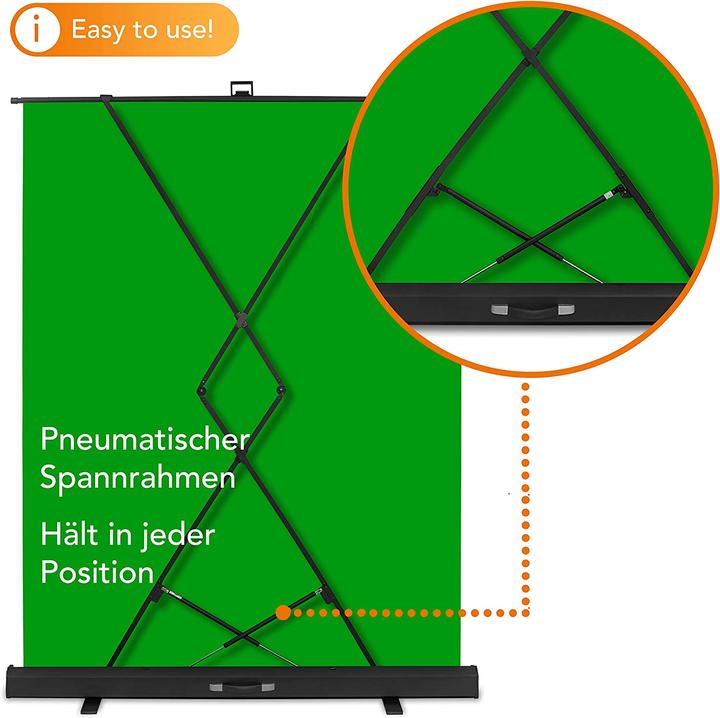 Image du produit Walimex pro Panneau enroulable Fond vert 165x220 (176.50 cm, 226 cm)