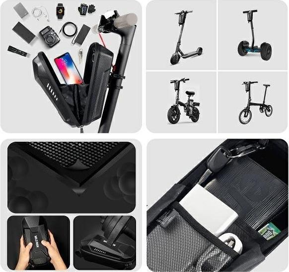 Actual product image Wildman Etui/uchwyt na hulajnogę ES8X Max sakwa na ramę czarna/black