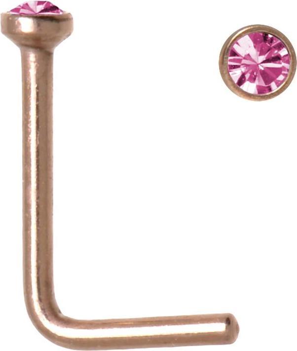 Immagine prodotto Bijouteria Piercing per naso (Acciaio chirurgico 316L, Rivestimento in PVD (colore oro), Cristallo premium)