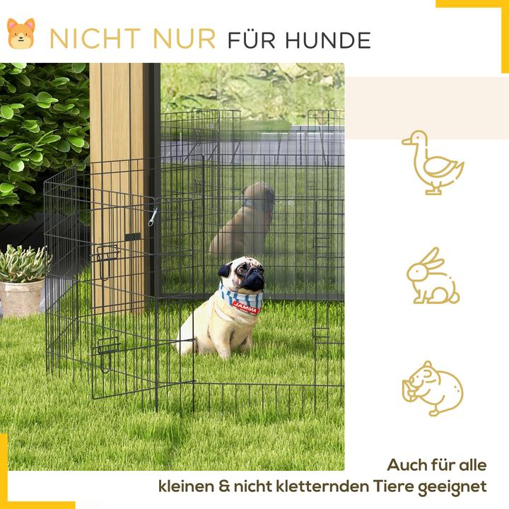 Immagine prodotto PawHut Welpenauslauf Metall Schwarz