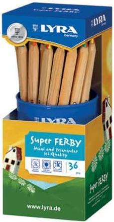 Lyra Plastic Pot With 36 Super-Ferby® Unlacquered 4-Color Lead (Red, 1 x)