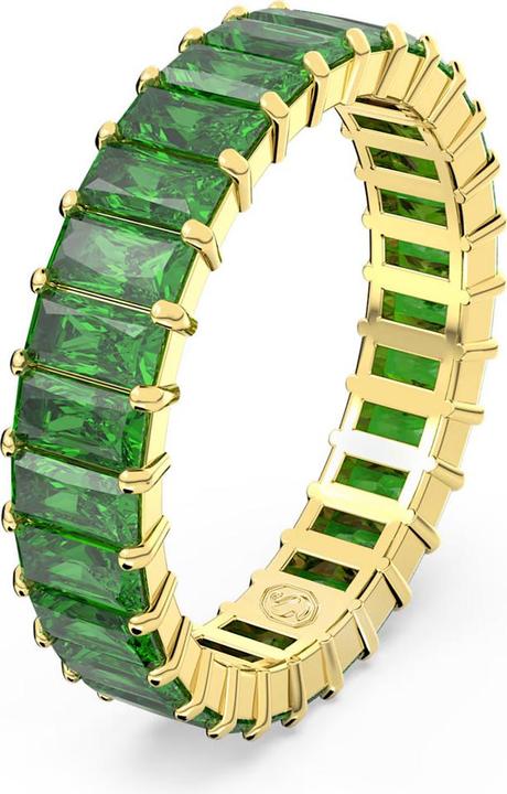 Produktbild Swarovski Matrix Ring Baguette Schliff Grün Gold (60)