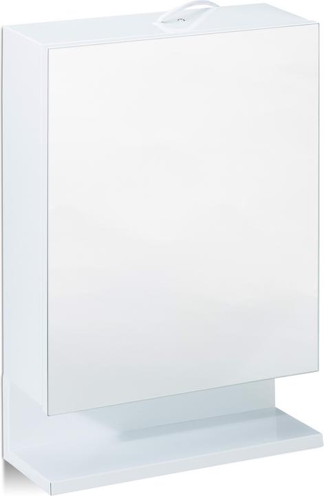 Image du produit Relaxdays Armoire de Toilette 1 Porte Miroir Prise (35 x 12 x 55 cm)
