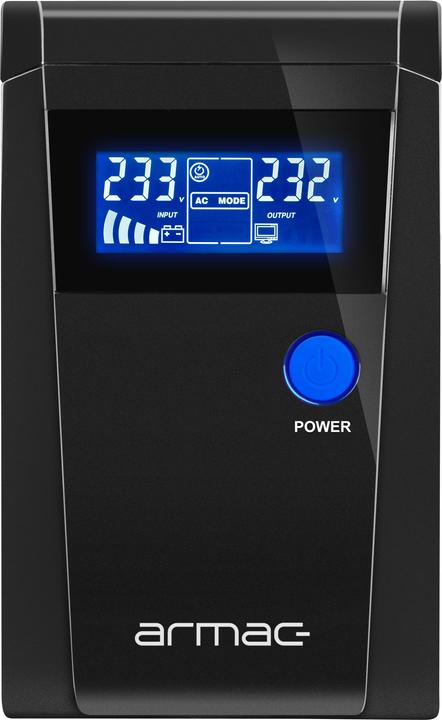 Produktbild Armac Notstromversorgung UPS PURE SINE WAVE OFFICE LINE-INTERACTIVE O/650E/PSW (650 VA, 390 W, Line-Interaktiv USV)