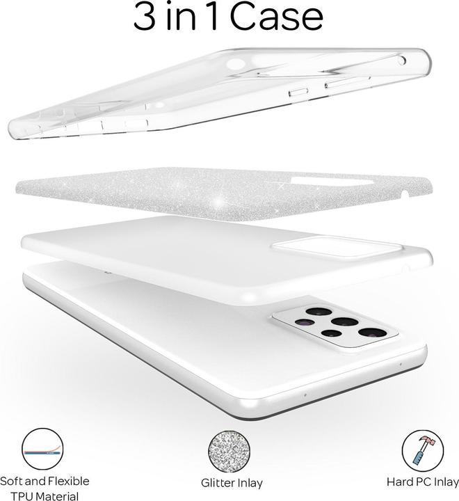 Produktbild Nalia Glitzer Handyhülle (Samsung Galaxy A72)