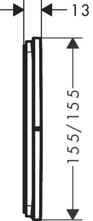 Produktbild hansgrohe ShowerSelect Comfort E Ventil, Unterputz, 3 Verbraucher, eckige Rosette, 15573
