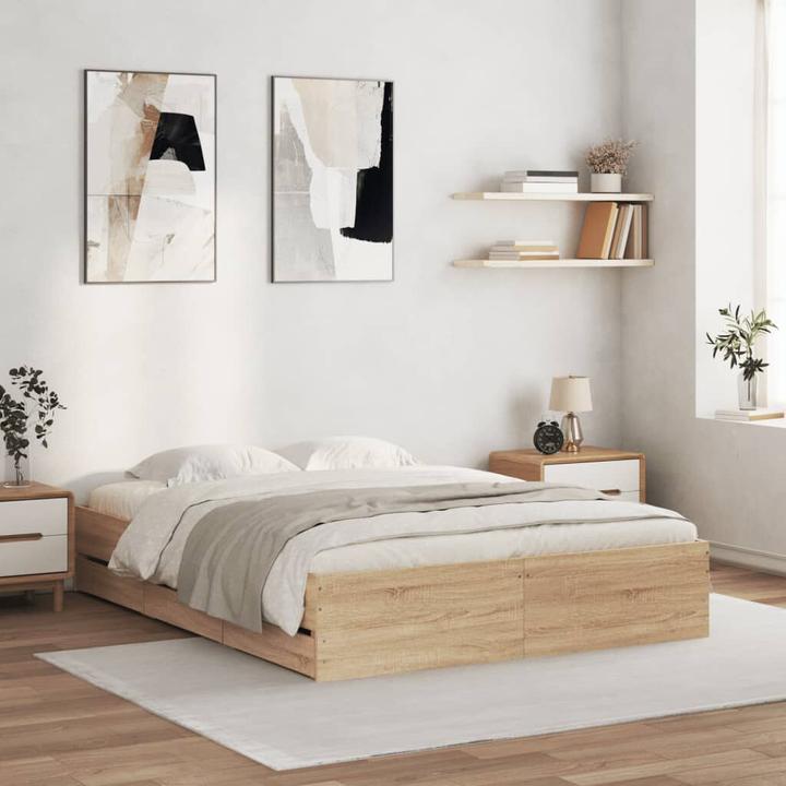 Actual product image VidaXL Bed frame with drawers 140 x 200cm (140 x 200)