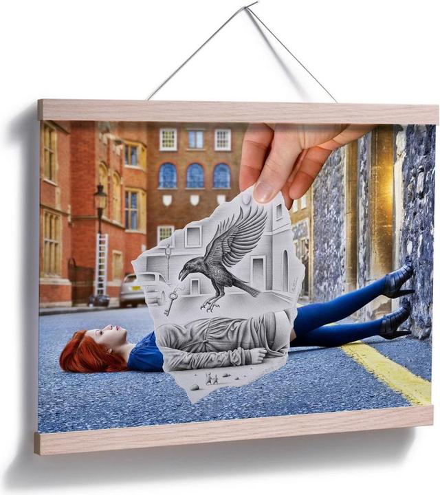 Produktbild Trenddeko Heine - Stift vs. Kamera - Der Adler (80 x 60 cm)